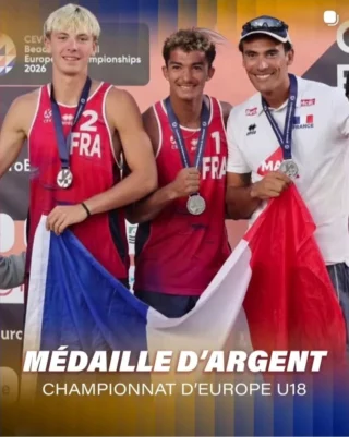 Quentin Hypolyte est Vice Champion d'Europe U18 de Beach-Volley. Quel crack !! 🥵